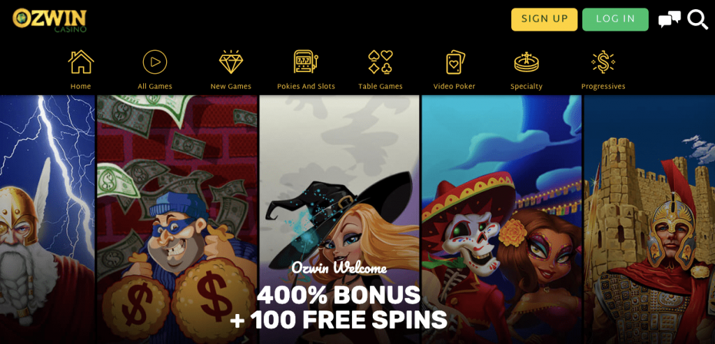Ozwin casinos main page